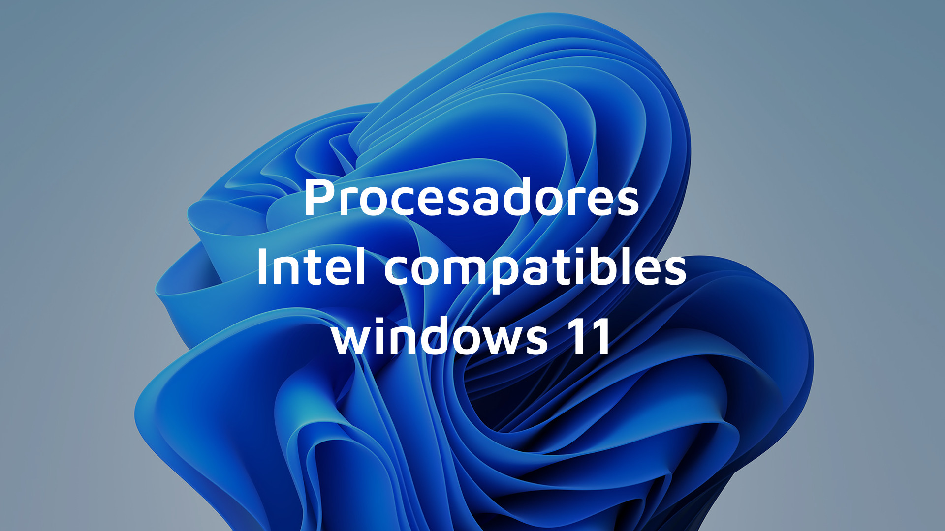 Procesadores intel compatibles con Windows 11